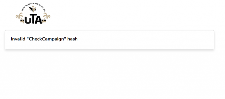 Figure 3 Invalid client account or hash supplied